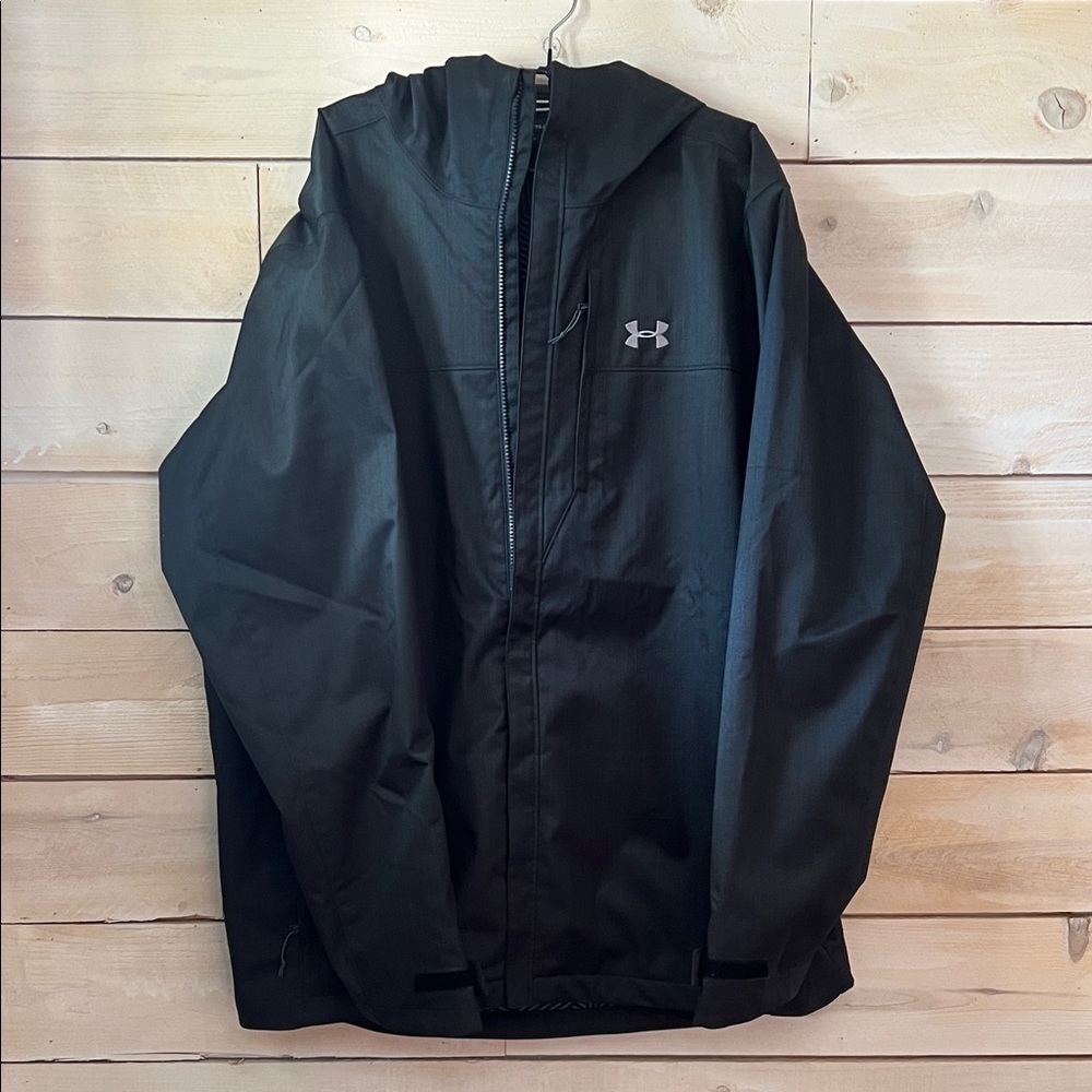 Under Armour Porter Men’s Black Jacket Water Resistant Sz XXL *Shell Only* - Picture 3 of 7